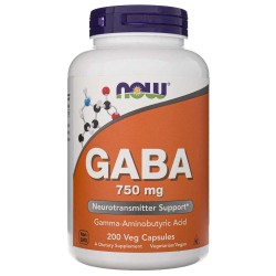 Now Foods GABA 750 mg - 200 kapsułek