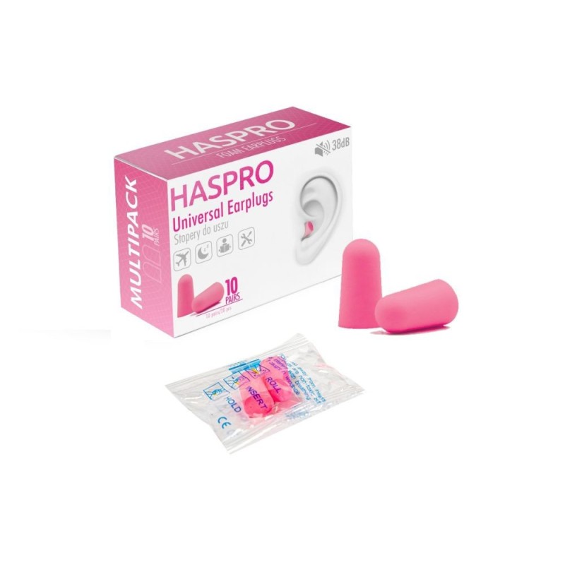 Haspro Multi10 Stopery do uszu Różowe - 10 par