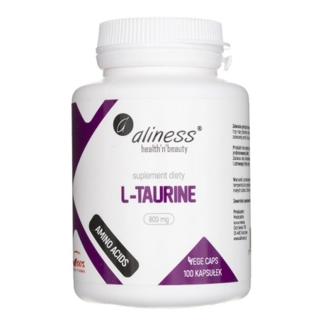 Aliness L-Taurine 800 mg - 100 kapsułek