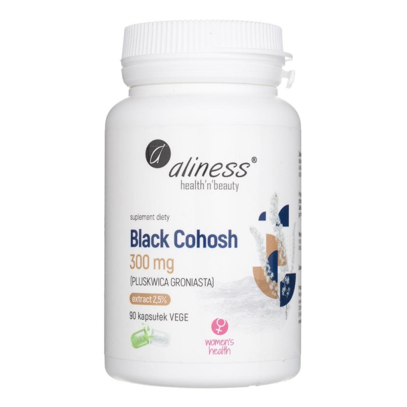 Aliness Black Cohosh (Pluskawica groniasta) 300 mg - 90 kapsułek