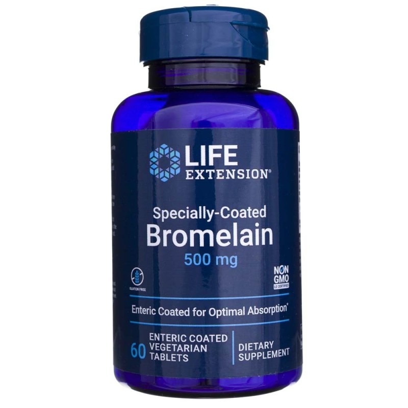 Life Extension Specially-Coated Bromelain 500 mg - 60 tabletek