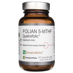 Kenay FOLIAN 5-MTHF (aktywny kwas foliowy) Quatrefolic® - 60 kapsułek