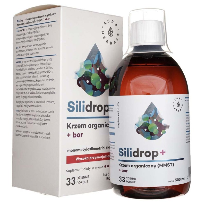 Aura Herbals Silidrop - krzem organiczny + bor - 500 ml