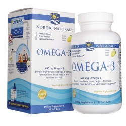 Nordic Naturals Omega-3 690 mg smak cytrynowy - 120 kapsułek