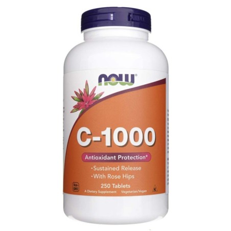 Now Foods Witamina C-1000 z dziką różą - 250 tabletek