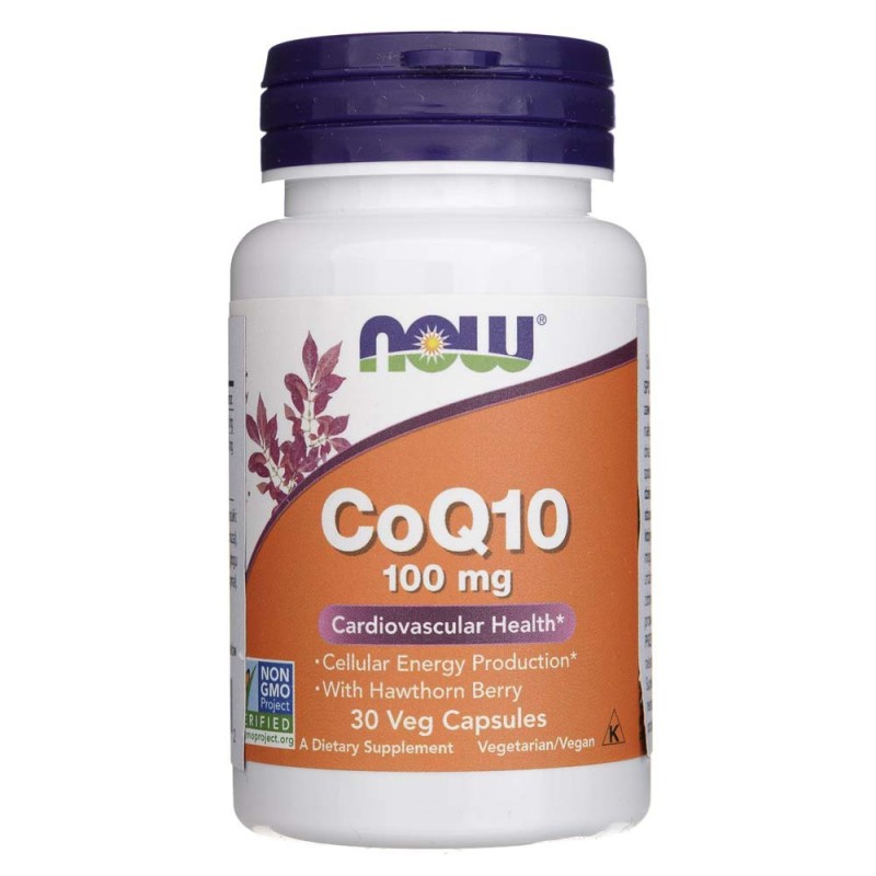 Now Foods Koenzym Q10 100 mg z Głogiem - 30 kapsułek