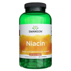 Swanson Niacyna (Witamina B3) 500 mg - 250 kapsułek