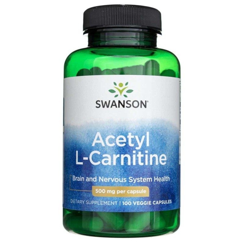 Swanson Acetyl L-Karnityny (ALC) 500 mg - 100 kapsułek