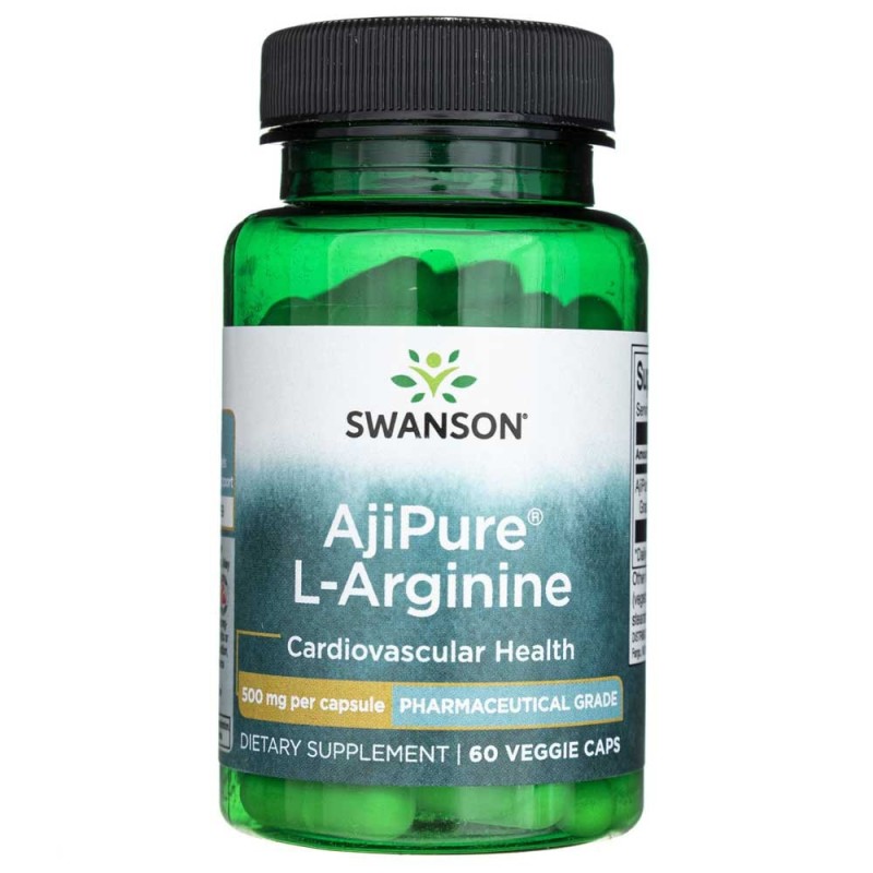 Swanson AjiPure L-Arginina 500 mg - 60 kapsułek