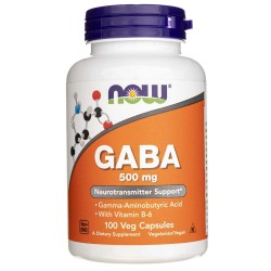 Now Foods GABA 500 mg z witaminą B6 - 100 kapsułek