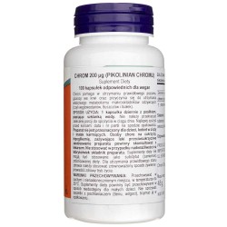 Now Foods Chrom (pikolinian chromu) 200 mcg 100 kapsułek | Medpak