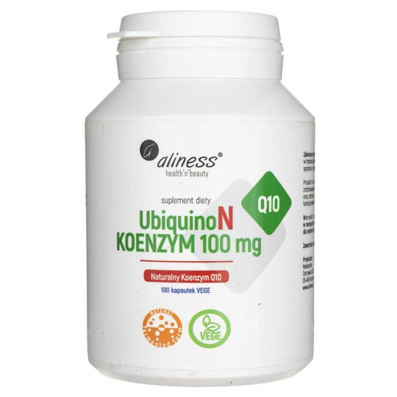 Aliness UbiquinoN naturalny koenzym Q10 100 mg - 100 kapsułek
