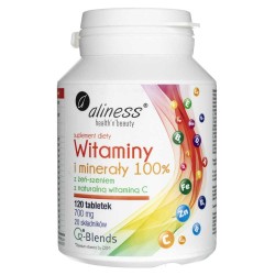 Aliness Witaminy i minerały 100% 700 mg - 120 tabletek