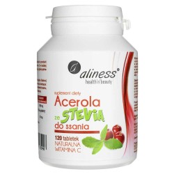 Aliness Acerola ze Stevią - 120 tabletek do ssania
