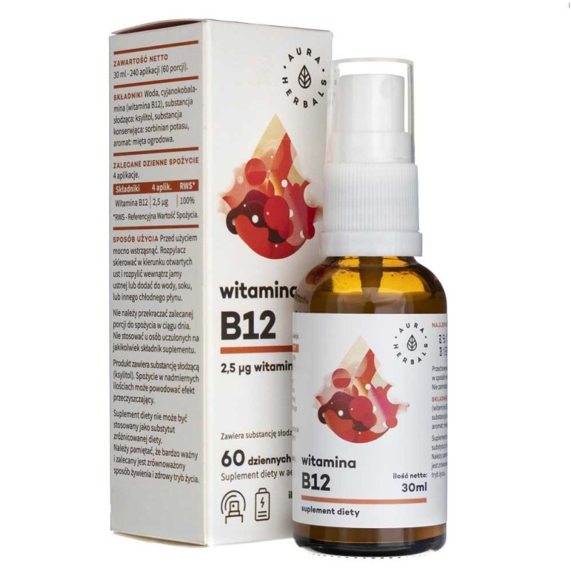 Aura Herbals Witamina B12 aerozol - 30 ml