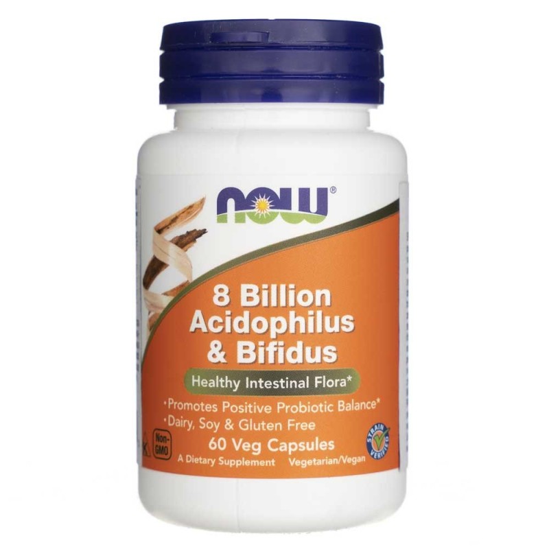 Now Foods 8 Billion Acidophilus & Bifidus - 60 kapsułek