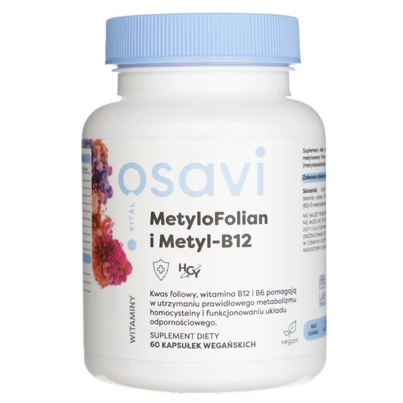 Osavi MetyloFolian i Metyl-B12 - 60 kapsułek vege