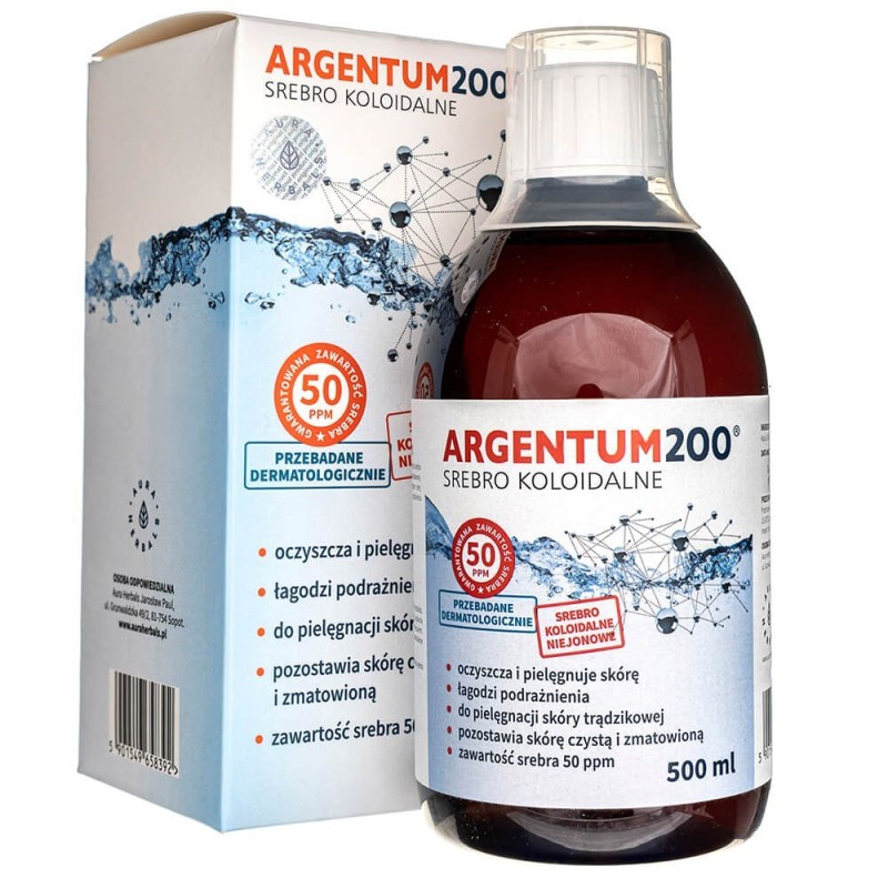 Aura Herbals Argentum 200 srebro koloidalne 50 ppm - 500 ml
