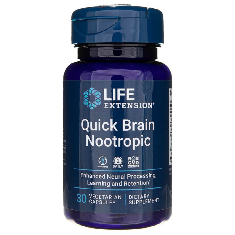 Life Extension Quick Brain Noontropic - 30 kapsułek