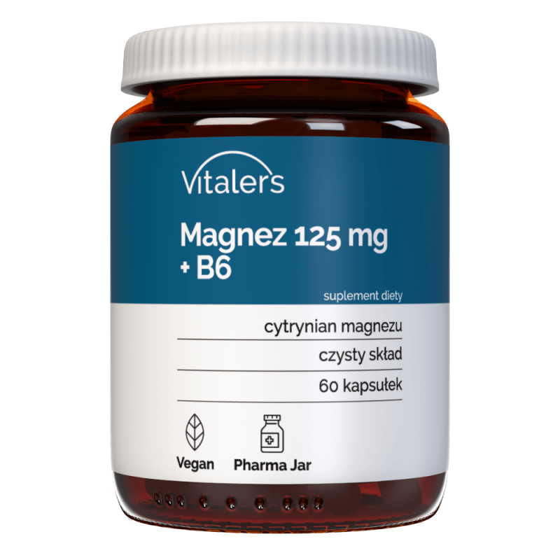 Vitaler's Magnez 125 mg + Witamina B6 - 60 kapsułek