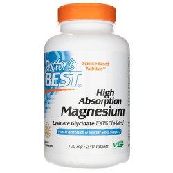 Doctor's Best Chelat Magnezu (Magnesium Chelated) - 240 tabletek