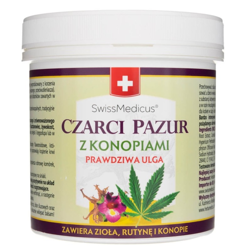 Herbamedicus Czarci pazur z konopiami - 250 ml