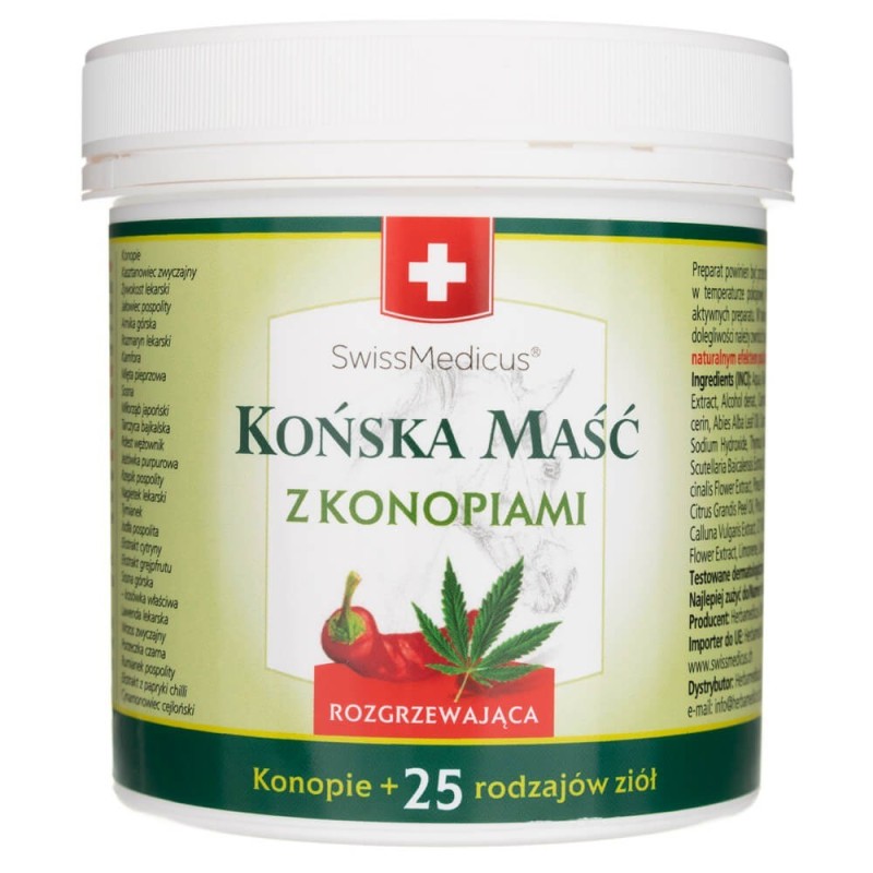 Herbamedicus Maść końska rozgrzewająca z konopiami - 250 ml