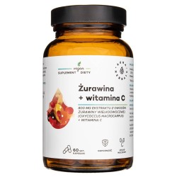 Aura Herbals Żurawina 800 mg + Witamina C - 60 kapsułek