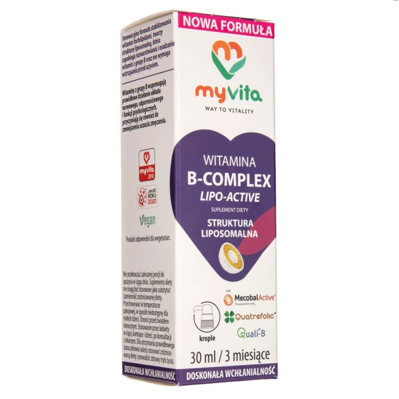 MyVita Witamina B-Complex Active - 30 Ml |Medpak Cena