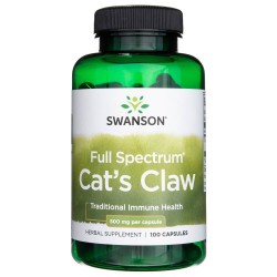 Swanson Koci Pazur (Cat's Claw) 500 mg - 100 kapsułek