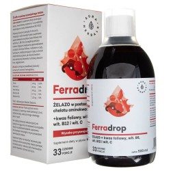 Aura Herbals Ferradrop żelazo + kwas foliowy - 500 ml