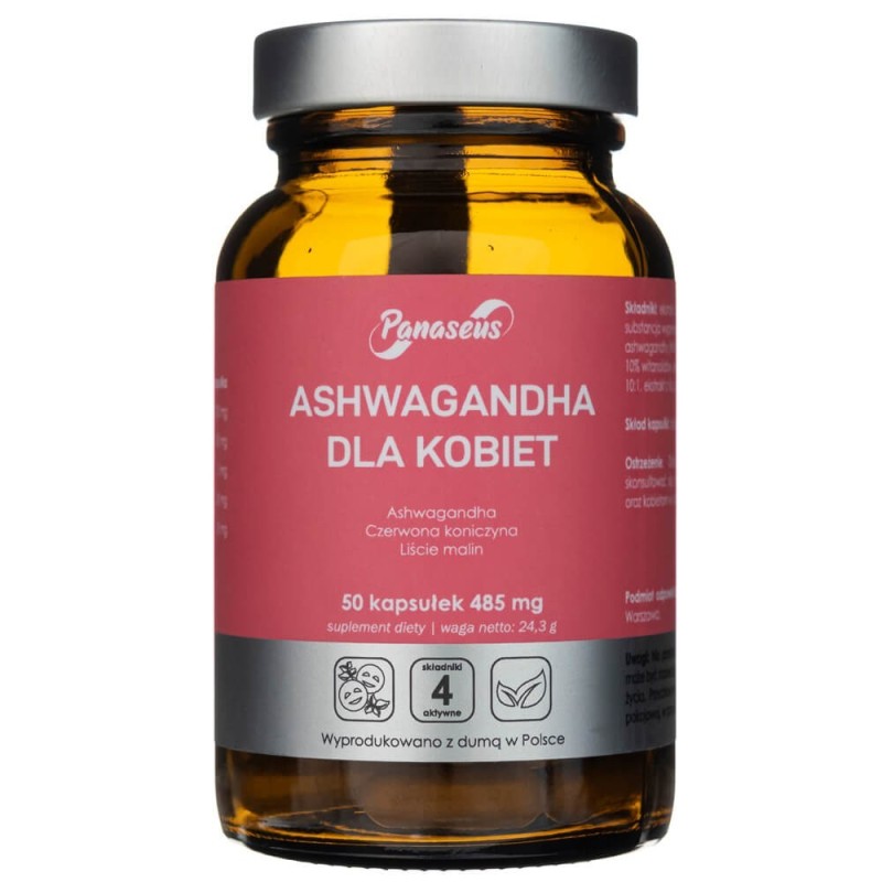 Panaseus Ashwagandha dla Kobiet 485 mg - 50 kapsułek
