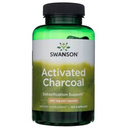 Swanson Activated Charcoal (Węgiel Aktywowany) 260 mg - 120 kapsułek