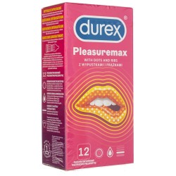 Durex Prezerwatywy Pleasuremax - 12 sztuk