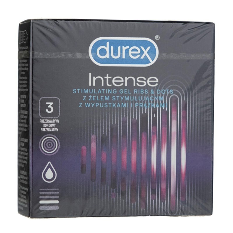 Durex prezerwatywy Intense Orgasmic - 3 sztuki