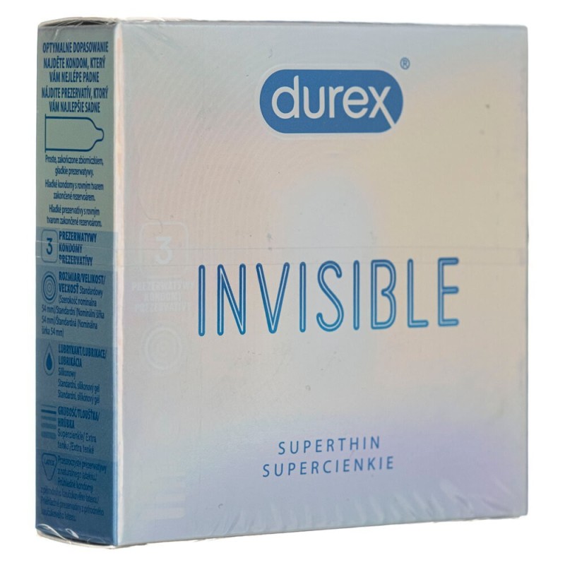 Durex prezerwatywy Invisible Extra Sensitive - 3 sztuki