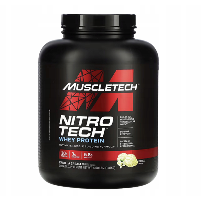 MuscleTech Nitro Tech Białko o smaku waniliowym - 1810 g