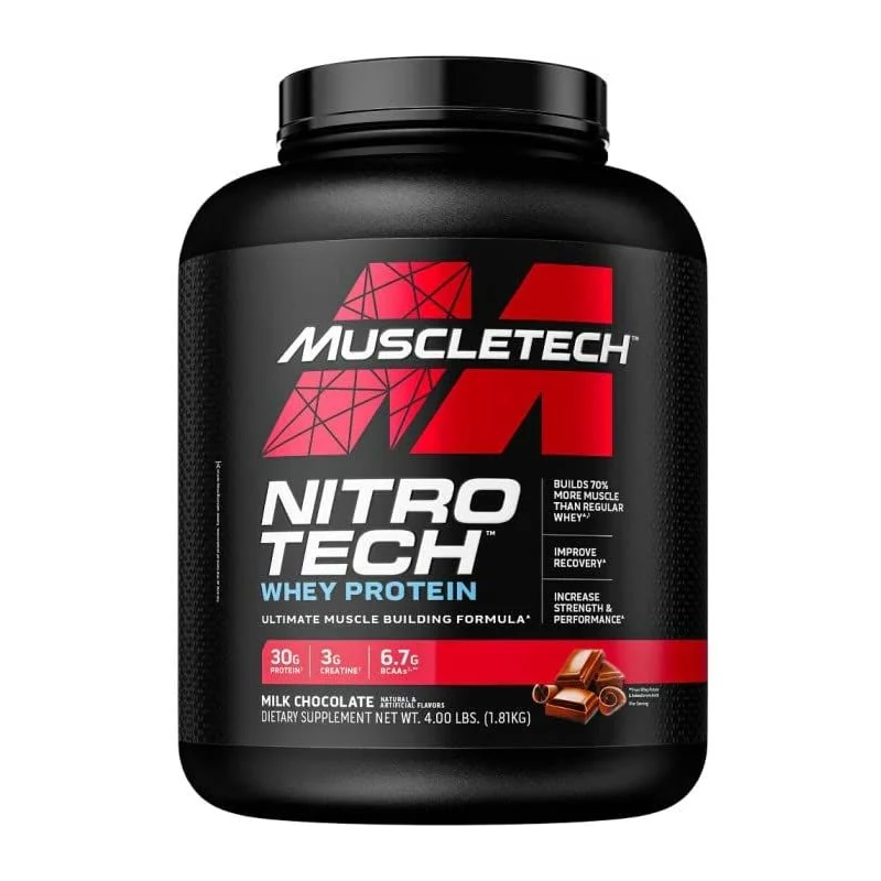 MuscleTech Nitro Tech Białko o smaku mlecznej czekolady - 1810 g