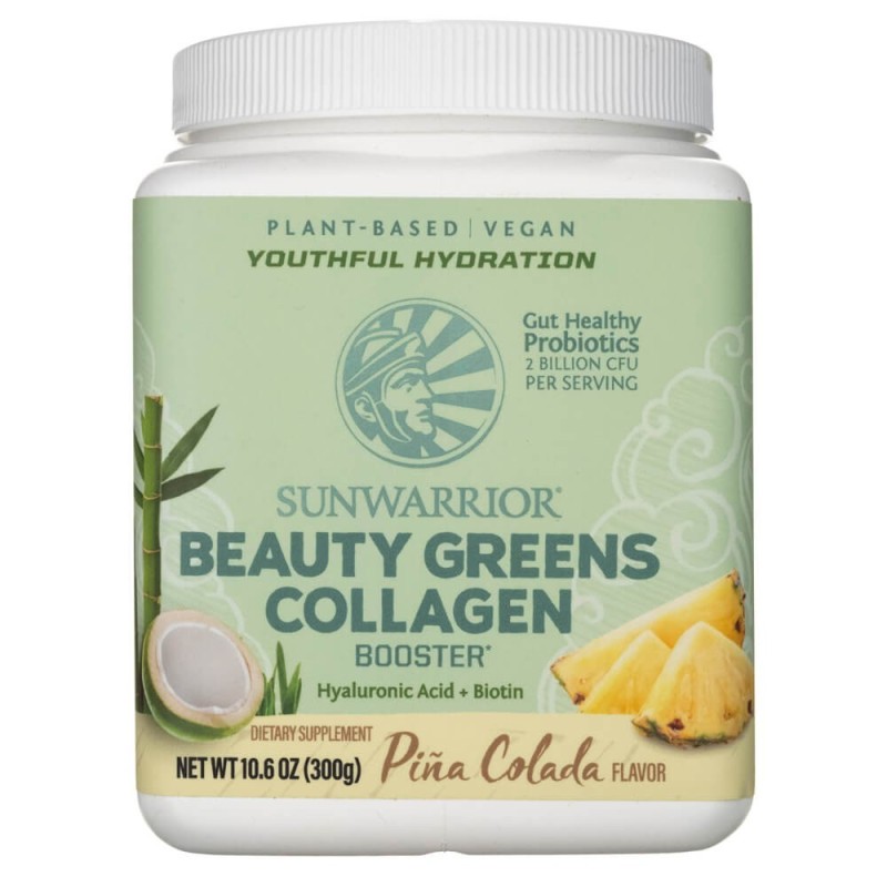 Sunwarrior Beauty Greens Collagen Booster Pina Colada 450 G 