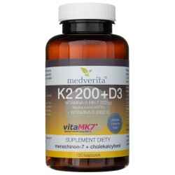 Medverita Witamina K Vitamk7® 200 µg + D 2000 IU - 120 kapsułek
