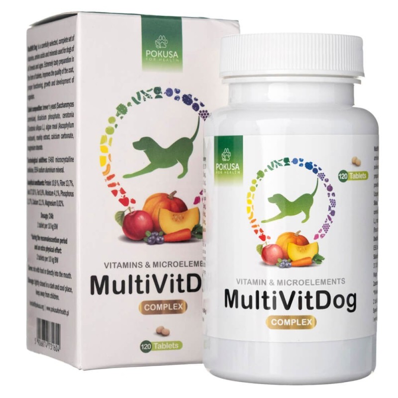 Pokusa GreenLine MultiVit Dog witaminy dla psa - 120 tabletek