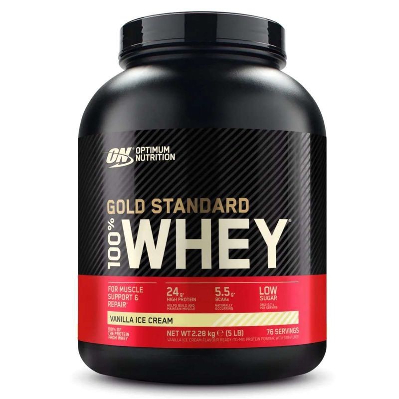 Optimum Nutrition Gold Standard 100% Whey Protein, lody waniliowe - 2280 g