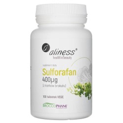 Aliness Sulforafan z kiełków brokułu 400 µg - 100 tabletek