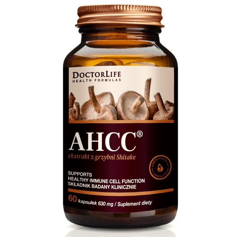 Doctor Life AHCC Ekstrakt z grzybni Shitake 630 mg - 60 kapsułek