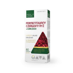 Medica Herbs Fermentowany Czerwony Ryż + Karczoch 260 mg - 80 kapsułek