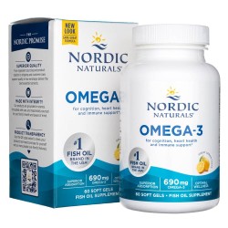 Nordic Naturals Omega-3 690 mg smak cytrynowy - 60 kapsułek