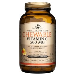 Solgar Witamina C 500 mg do ssania smak pomarańczowy - 90 pastylek