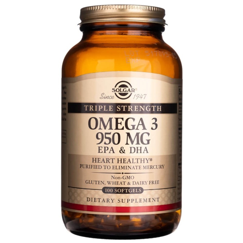 Solgar Potrójna Siła Omega-3 950 mg - 100 kapsułek