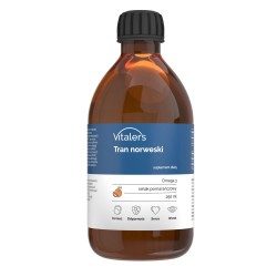 Vitaler's Tran norweski Omega-3 1200 mg smak pomarańczowy - 250 ml
