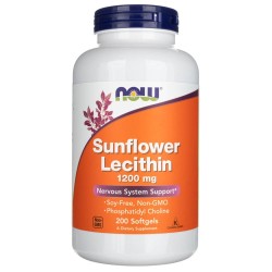 Now Foods Sunflower Lecithin (Lecytyna Słonecznikowa) 1200 mg - 200 kapsułek